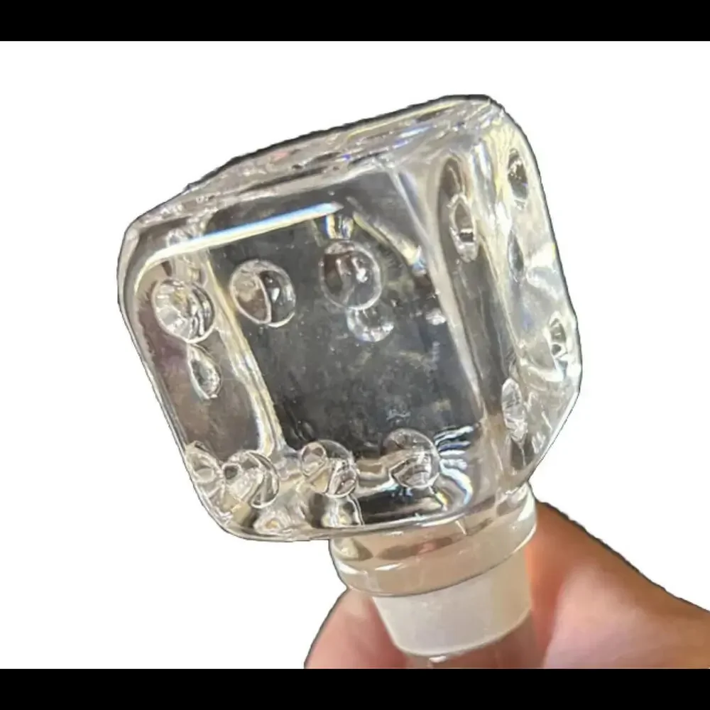 🌼1 Mikassa Clear Dice Bottle Stopper New In Box Great Gift 🎁